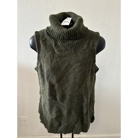 J.Crew Mercantile Sweater Wool Blend Sleeveless Womens Small Green New - Picture 1 of 5